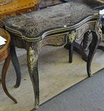 Ca. 1880's French Boulle Game Table, As Is.