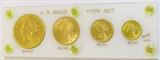 U.S. Gold Type Set w/Liberty $20 Gold Coin.
