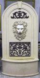 Contemporary Marble-Type Wall Fountain w/Lion's Head.