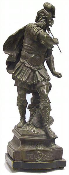 Antq. Spelter Figure of Warrior