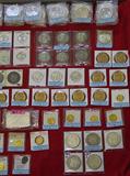 Wide-Angle Photo of Coins.