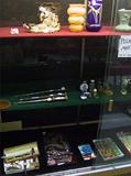 Wide-Angle Photo of Showcase Items.