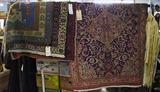 Wide-Angle Photo of Oriental Rugs.