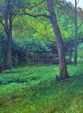 OIL ON CANVAS OF TREES SGD. (ROBERT ALAN) GOUGH. MEASURES 16" X 12".