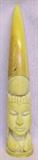 CARVED AFRICAN 24" IVORY TUSK - WOMAN DESIGN.