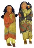 Pr. of Older Indian Skookum Dolls.