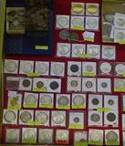 Wide-Angle Photo of Coins.