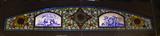 Fine Victorian Jewelled & Leaded Glass Window with Acid-Etched Cherub Panels.
