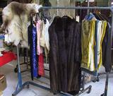 Wide-Angle Photo of Clothing & Mink Coat.