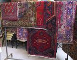 Wide-Angle Photo of Oriental Rugs.
