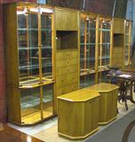 15' Wide Drexel Light Wood Wall Unit.