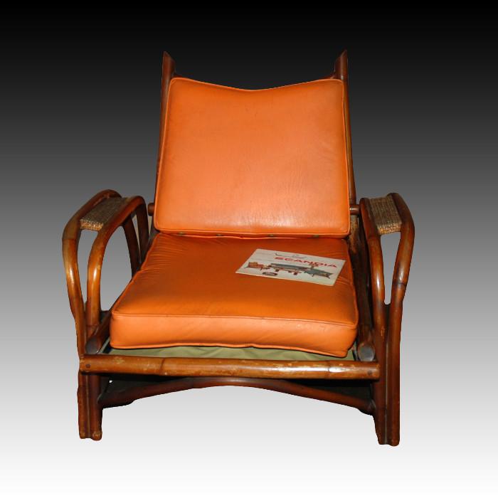Mid Century "Mrs" Sigrid Chair from Scandia furniture. Bright orange vinyl cushions, original receipt from 1951
Condition:Very Good
Shipping: Please contact for estimates
Size:34"T