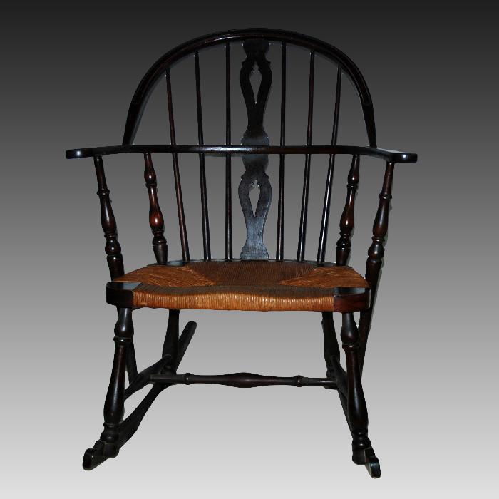 Early to mid nineteenth century Windsor style rush seated rocker
Condition:Very Good
Shipping: Please contact for estimates