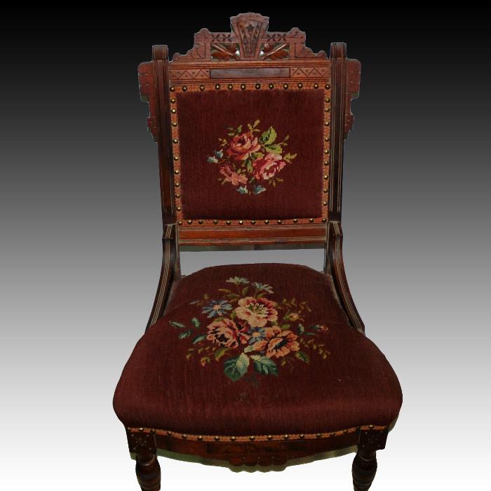 Antique East Lake petite point side chair. Late 19th century
Condition:Very Good/Good
Shipping: Please contact for estimates
Size:37"T