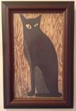 Japanese Wood Block Prints by Saito, "Cat"