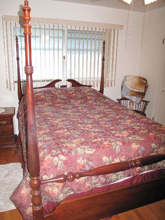 Beautiful cherry four poster bed bed. 