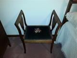 Wonderful needlepoint seat chair