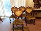 Hard to find Heart Shaped Back Victorian Chairs