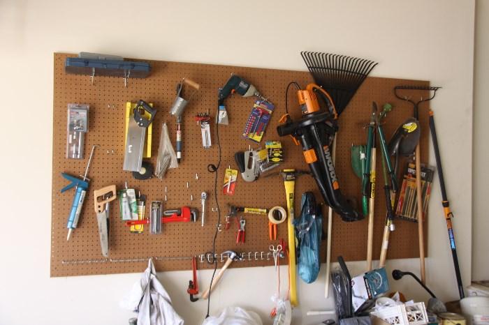 Tools, tools, and more tools. We are still unpacking this packed garage.