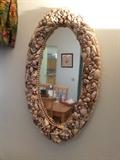 Oval shell mirror