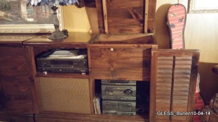 Ethan Allen Stereo Cabinet in Antiqued Pine (has built in speaker). Other equipment is transferrable.