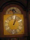 close-up of face of Howard Miller grandfather / long clock