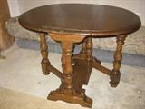 Ethan Allen rustic drop leaf side table