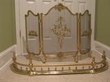 brass fireplace surround / tender & screen