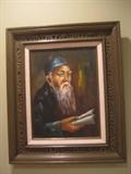 Chinese man - framed oil painting