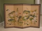 Chinese four-panel screen for floor or hang on wall