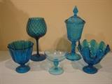 retro turquoise jars and bowls 
