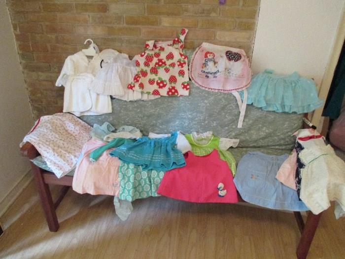 retro children's clothes. Circa1950-1970