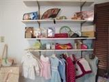 children's poncho, infant's bathrobe (new), retro boxes, beautiful fan (new), picture frames (new) etc...