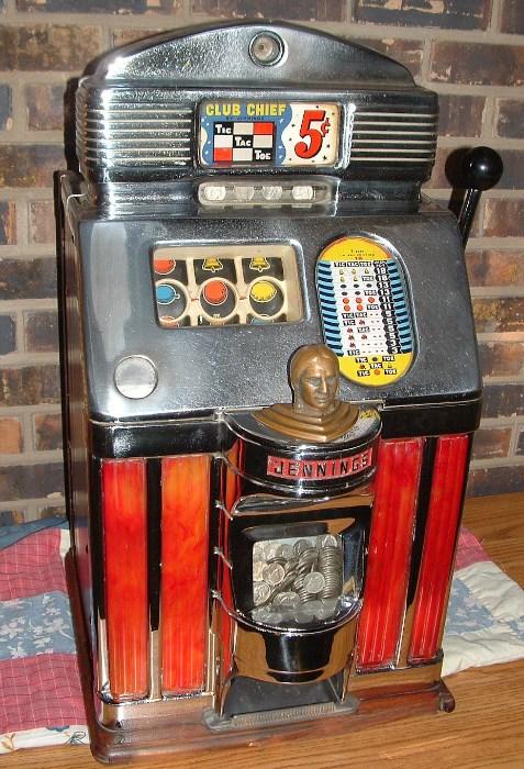 Working Jennings Club Chief 5c Slot Machine