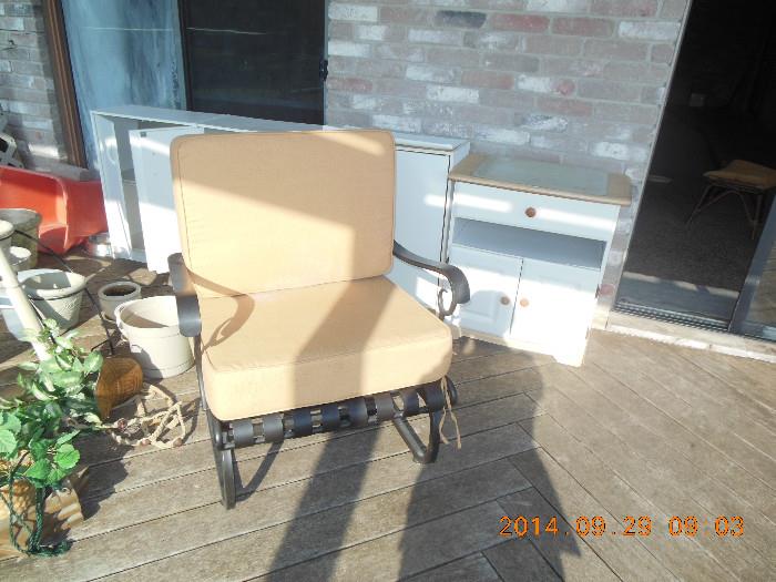 We have 2 wrought iron Chairs and a outdoor sofa/loveseat set.