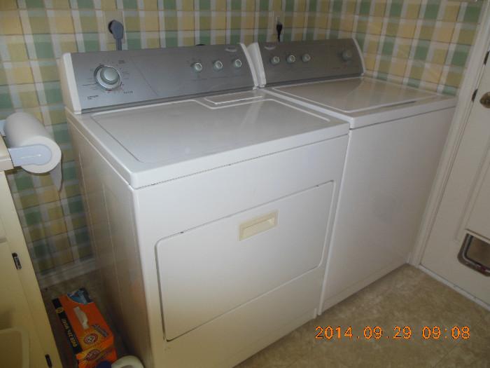 Matching Whirlpool Washer and Dryer.