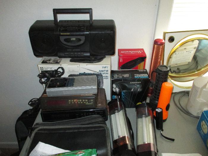 Portable TV, Radios, Norelco, Sunbeam Hair Razor