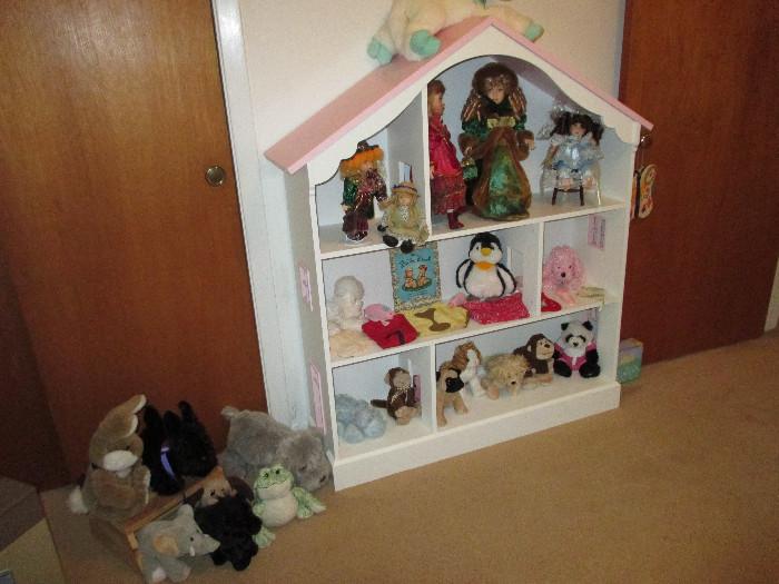 Ganz and Gund Stuff Animals, Vintage Children's Clothing, Cute Wood Doll House