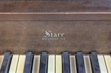 B199 #14 Starr 1941 Spinet Piano Dark Finish Music rack broken Condition of 7 #247182
