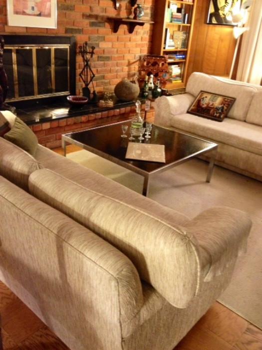 The Library Living Space with a matching sofa and loveseat...great Mid Century Tables