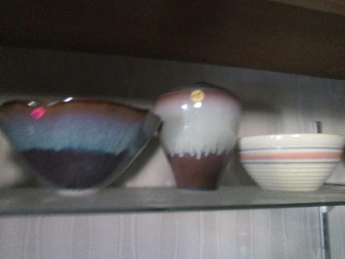 GREAT SELECTION OF GLAZED OF ART POTTERY