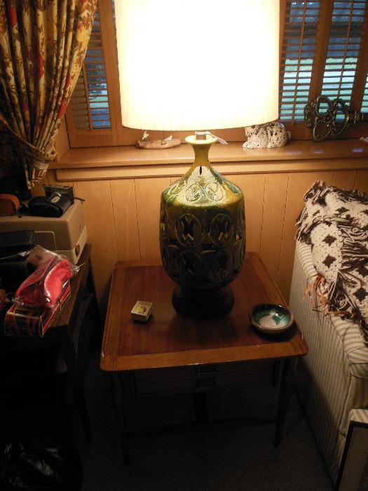 Mid Century Abstract Ceramic Lamp