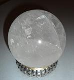 Large Rock Crystal Sphere on stand.