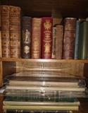 Selection of antique books, leatherbounds, Western History, Civil & Revolutionary Wars, American History.