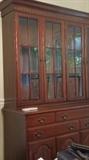 Vintage Ethan Allen cherry china cabinet