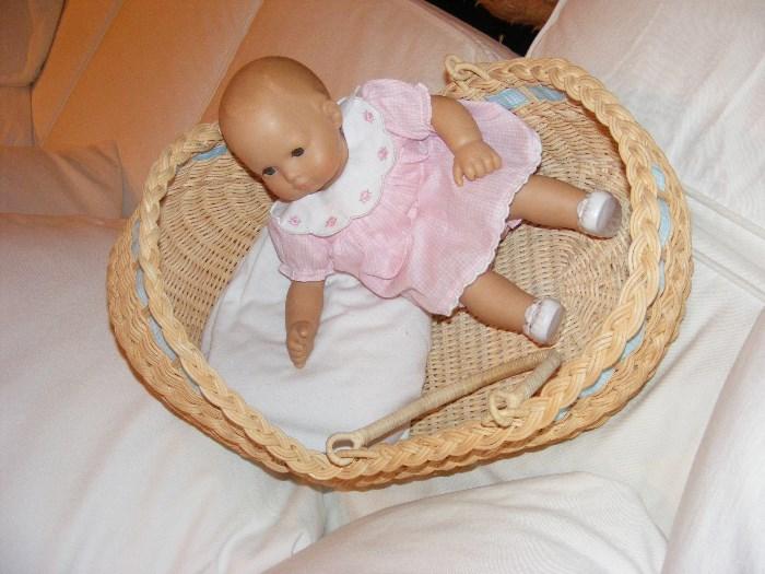 American Girl Bitty Baby in Basket