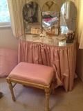 1950s hollywood regency vanity