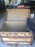 antique trunk or steamer chest