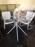 mid-century modern patio set