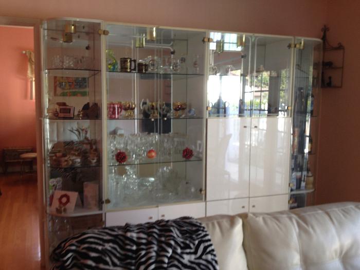 80's lucite display cabinet
